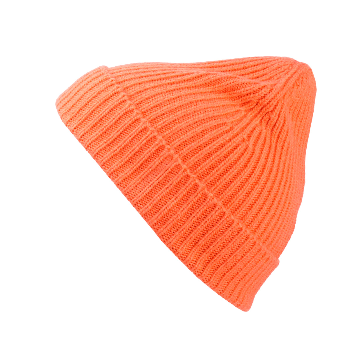 Buff Knitted Hat Basic Coral Pink