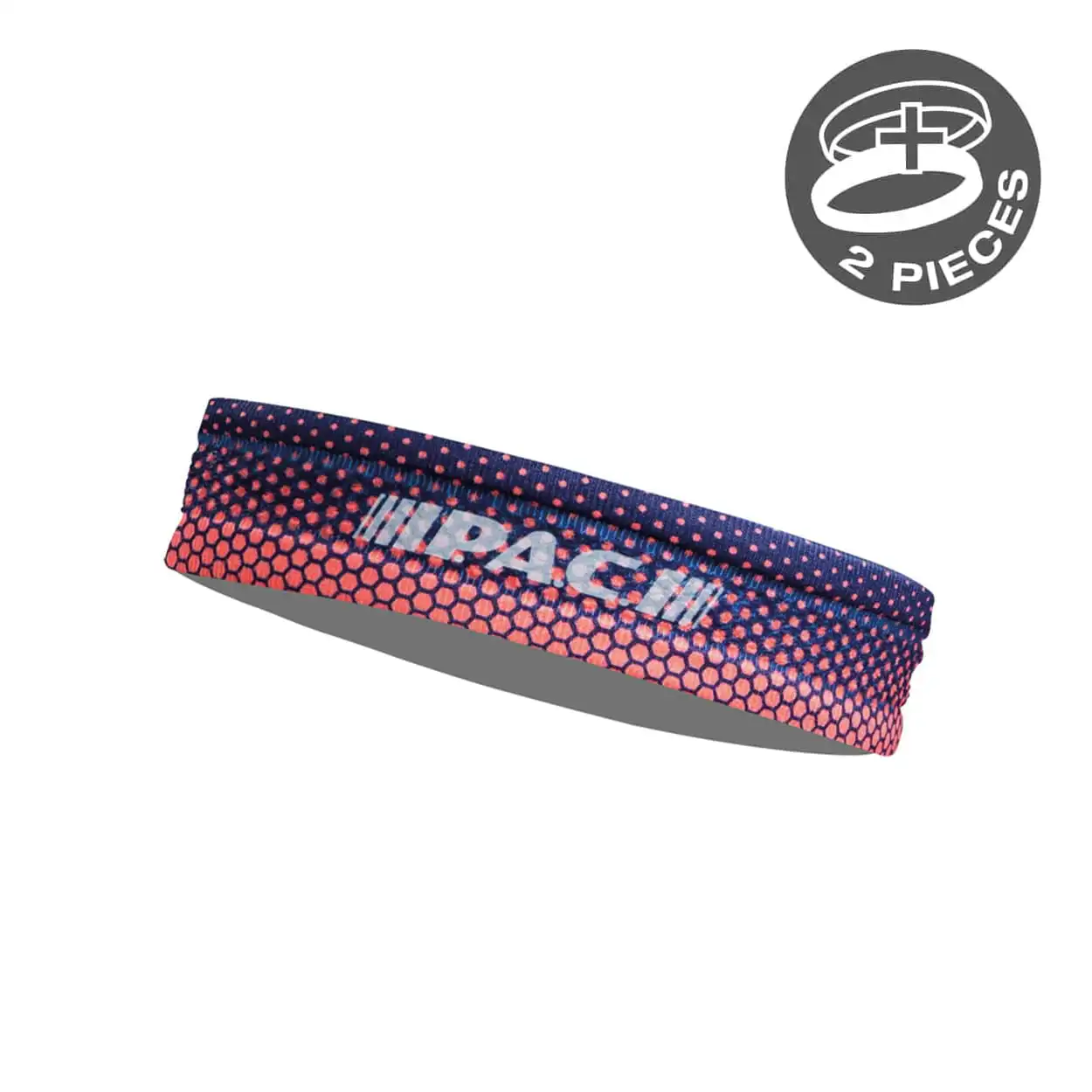 PAC Recycled Slim Seamless Mesh Headband Black-Neon Yellow