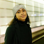PAC Gizmena Cashmiere Headband - Navy - Thumbnail Image 3