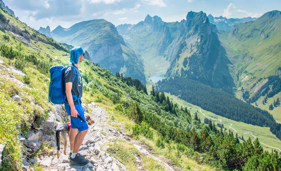 Banner Multifunktionstuch mit Bergen