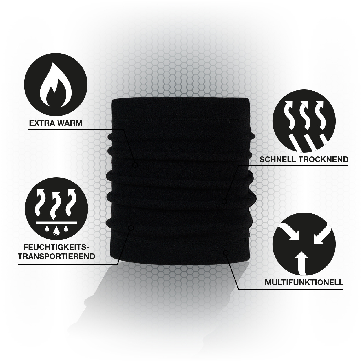 HYXE Neckwarmer Black – Bild 4