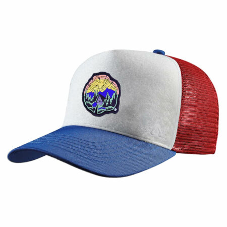 P.A.C. DIY Trucker Cap ReadyToWear Blue/Red Log Cabin