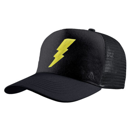 P.A.C. DIY Trucker Cap ReadyToWear Black Lightning Bolt