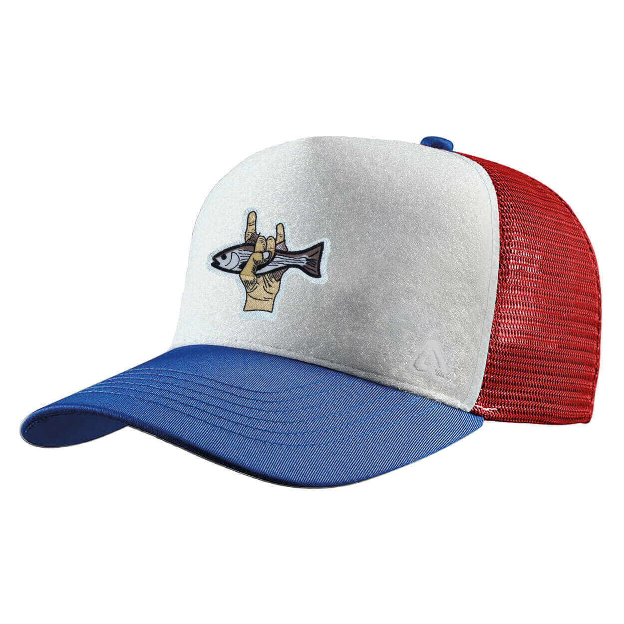 P.A.C. DIY Trucker Cap ReadyToWear Blue/Red Fish Hand