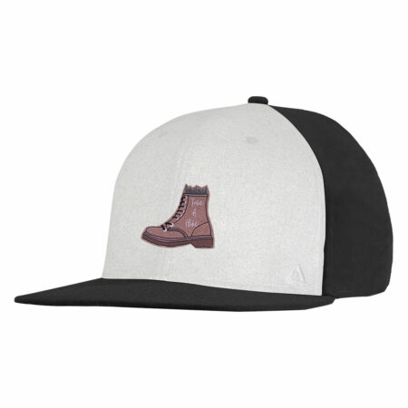P.A.C. DIY Snapback Cap ReadyToWear Black/White Hiking Boot