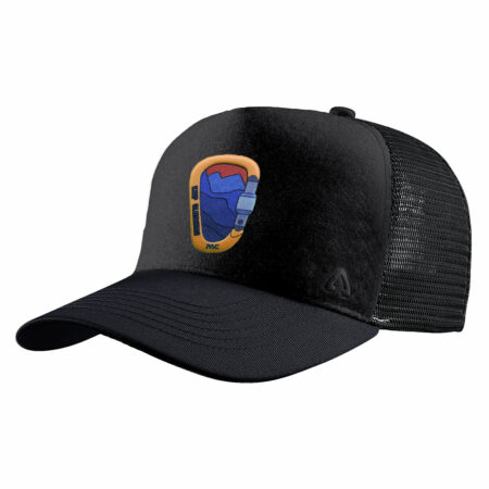 P.A.C. Kids DIY Trucker Cap ReadyToWear Black Climbing Carabiner