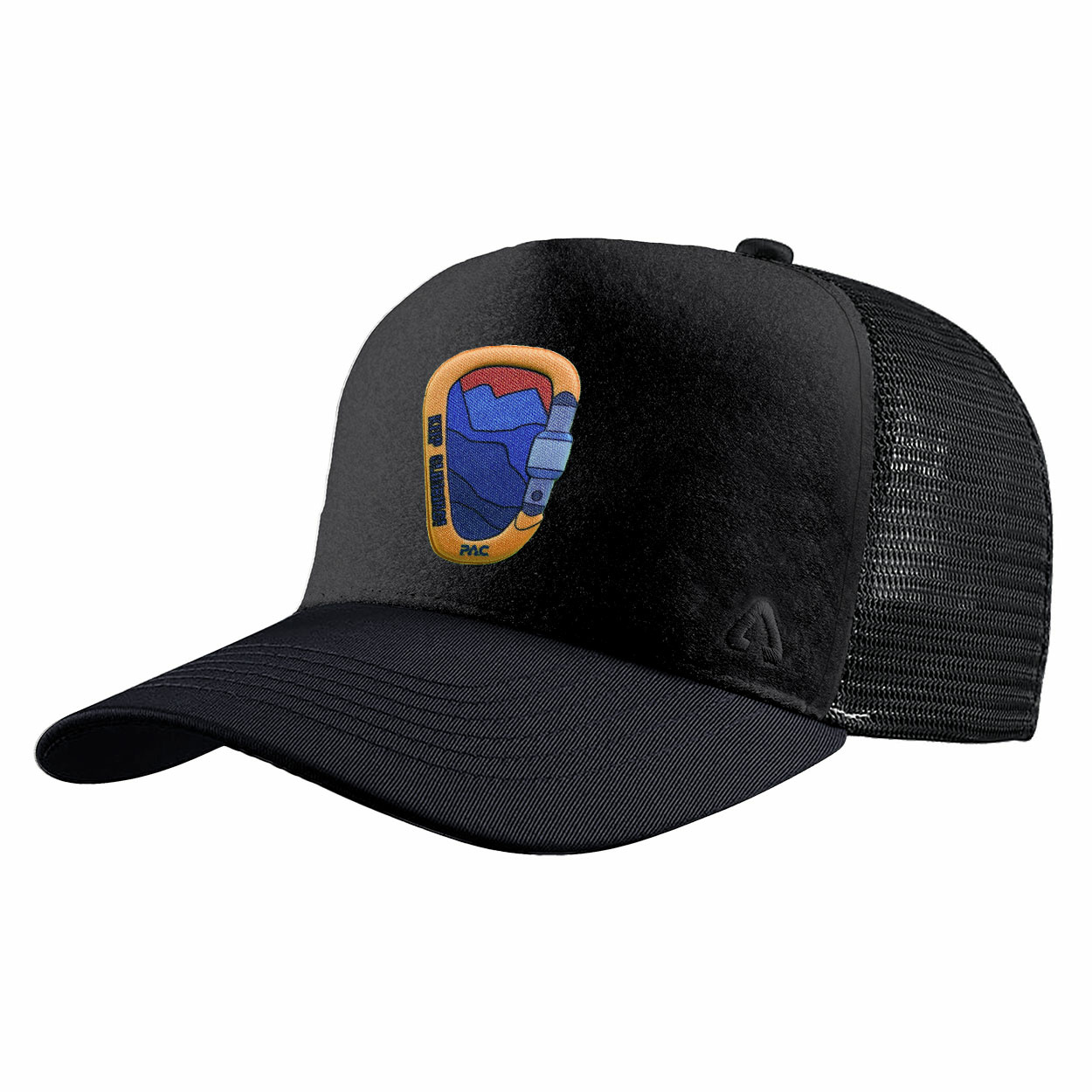 P.A.C. Kids DIY Trucker Cap ReadyToWear Black Climbing Carabiner