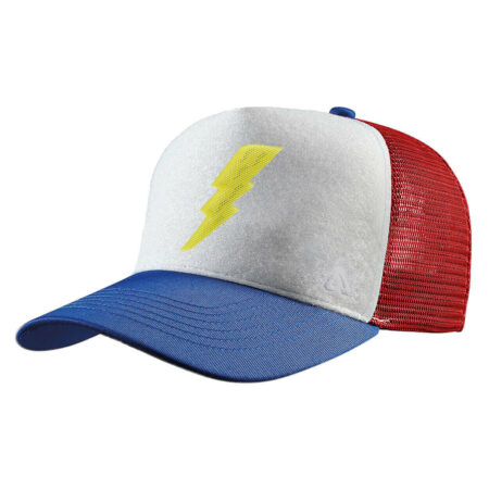 P.A.C. DIY Trucker Cap ReadyToWear Blue/Red Lightning Bolt