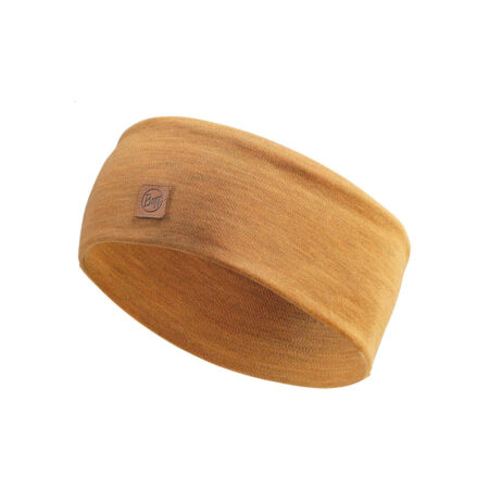 Buff Merino Wide Headband Solid Mustard