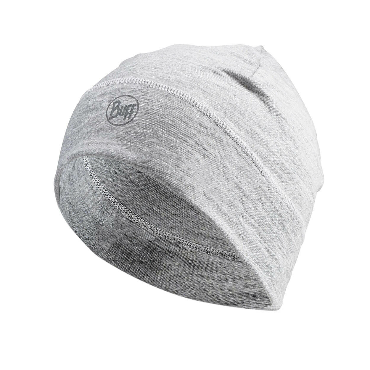 Buff Merino Lightweight Beanie Solid Light Grey