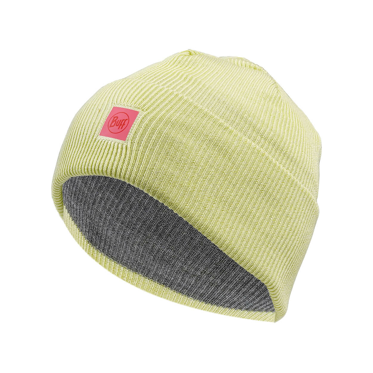 Buff Crossknit Beanie Sheen Yellow