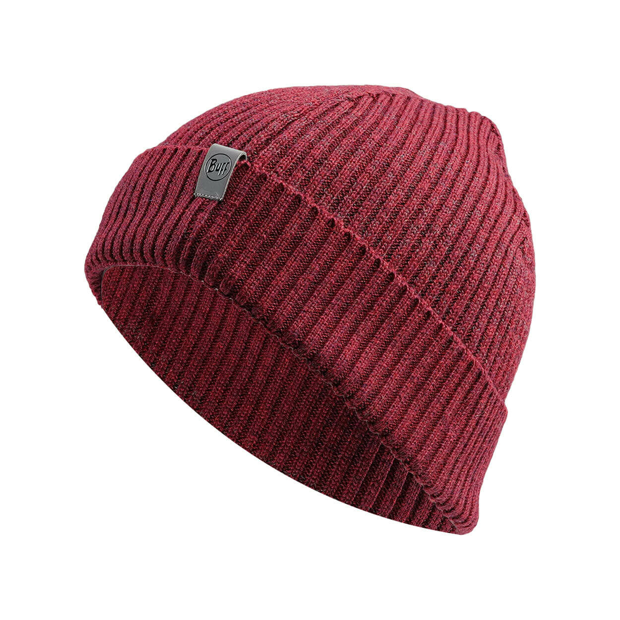 Buff Merino Active Beanie Solid Garnet