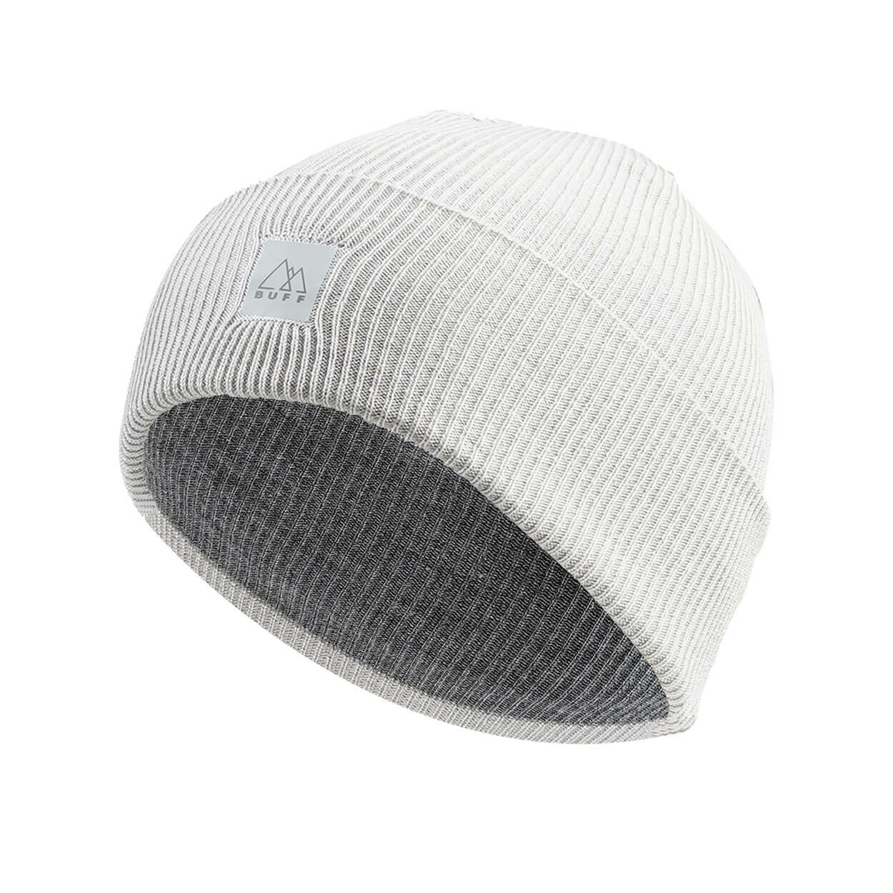 Buff Crossknit Hat Solid Light Grey
